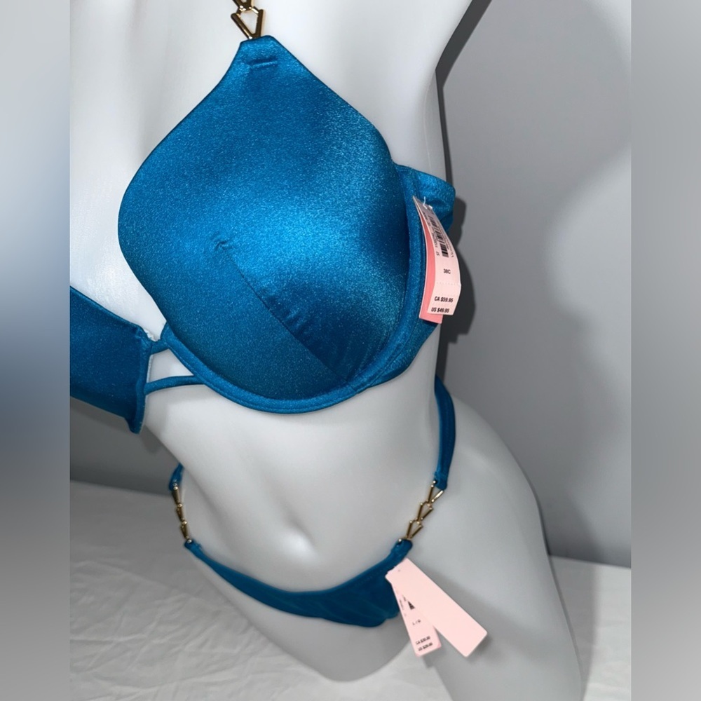 NWT Victoria Secret Shimmer Bikini Set 38C - Picture 7 of 7